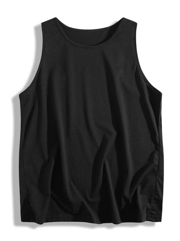 Custom-made black comfortable women's sleeveless T-shirt