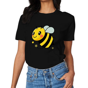Inkmay Casual Cotton T-shirt Cute Bee With Yellow Black Stripes Unisex T-shirtEssential SoftTouch T-Shirt