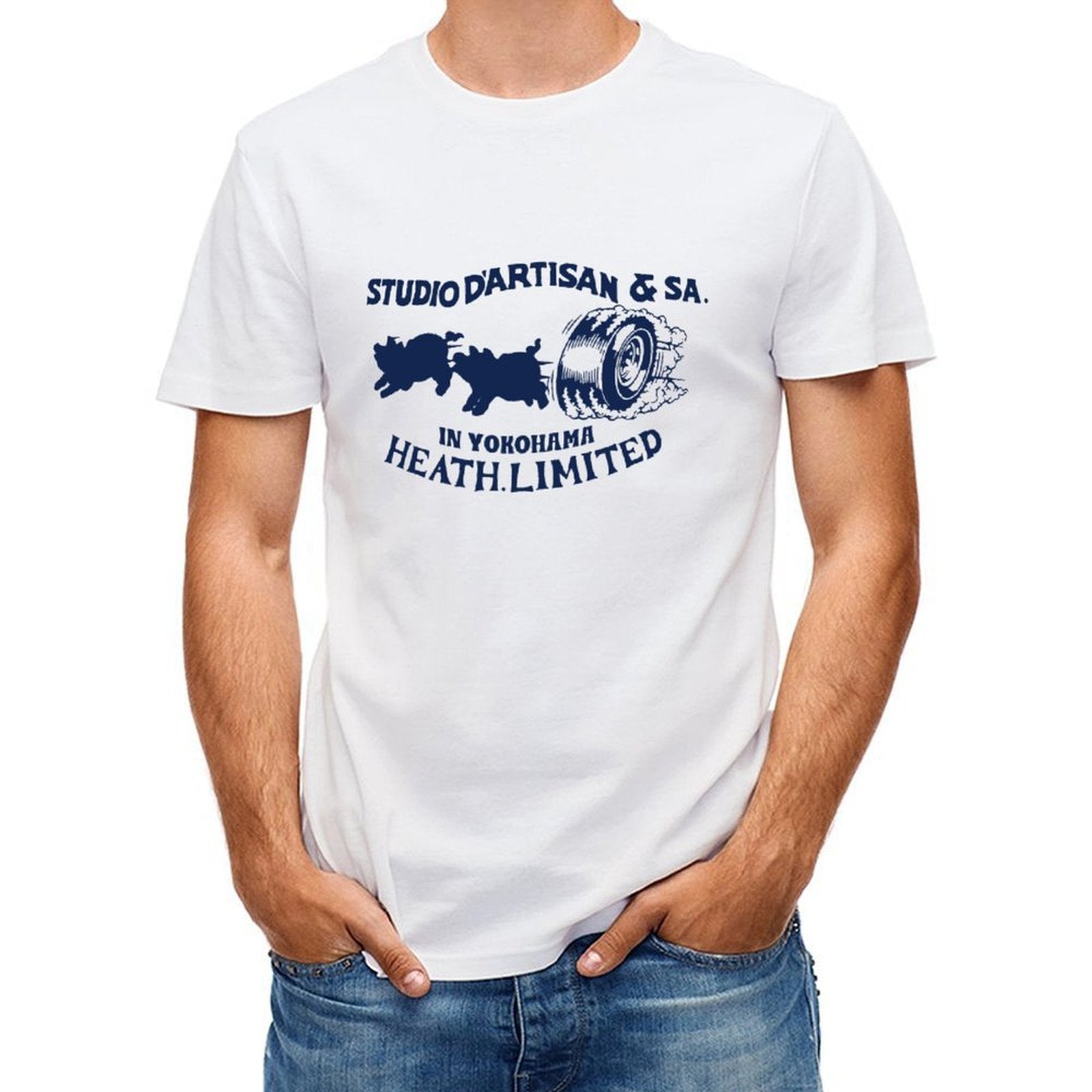 Inkmay Casual Cotton T-shirt Studio D Artisan Sa In Yokohama Unisex T-shirtPremiumSeries Retro T-Shirt