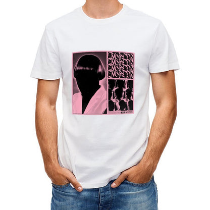Inkmay Casual Cotton T-shirt Abstract Art With Geometric Shapes Unisex T-shirtSleek ClassicSeries T-Shirt