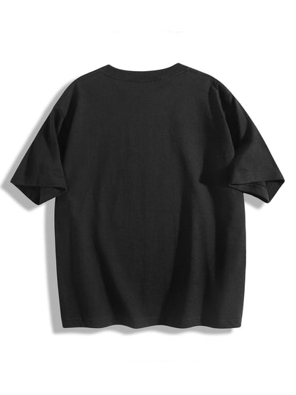 180g pure cotton short-sleeved shirt Black