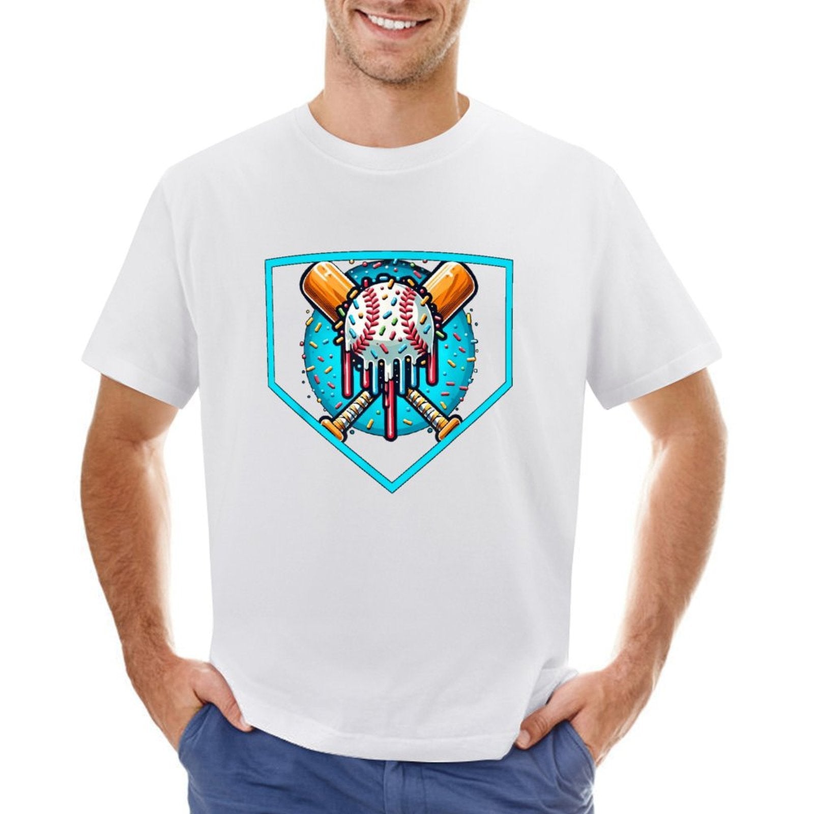 Inkmay Casual  Cotton T-shirt Back The Blue Police Support Design Unisex T-shirtNatural Indoor T-Shirt