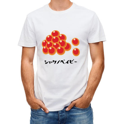 Inkmay Casual Cotton T-shirt Red Circles With Orange Outlines Arranged Unisex T-shirtLifestyleLine Essential T-Shirt