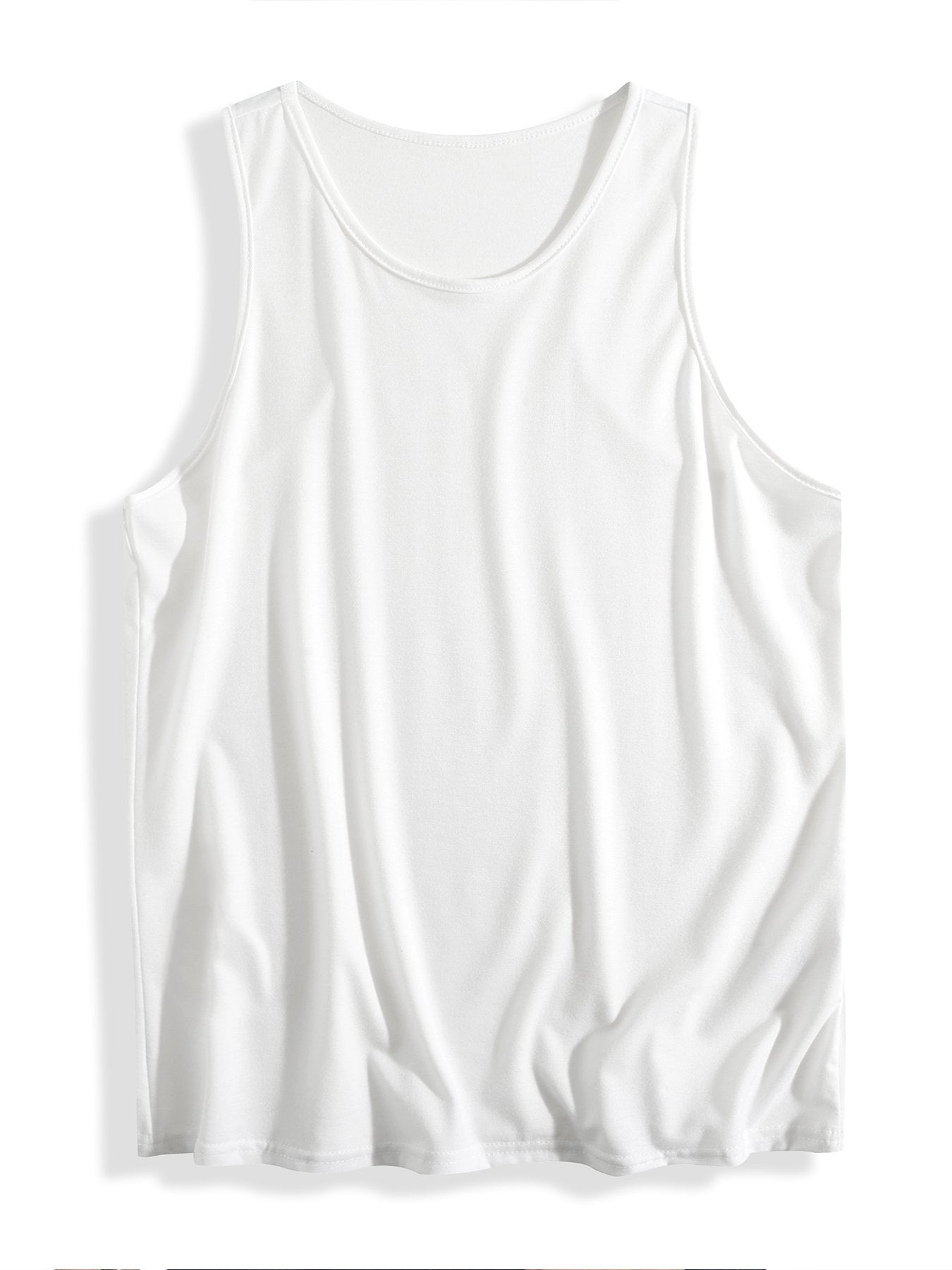 Custom-made white comfortable women's sleeveless T-shirt