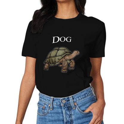 Inkmay Casual  Cotton T-shirt Turtle Pattern Prints On White Background Unisex T-shirtPerformance EverydayComfort T-Shirt