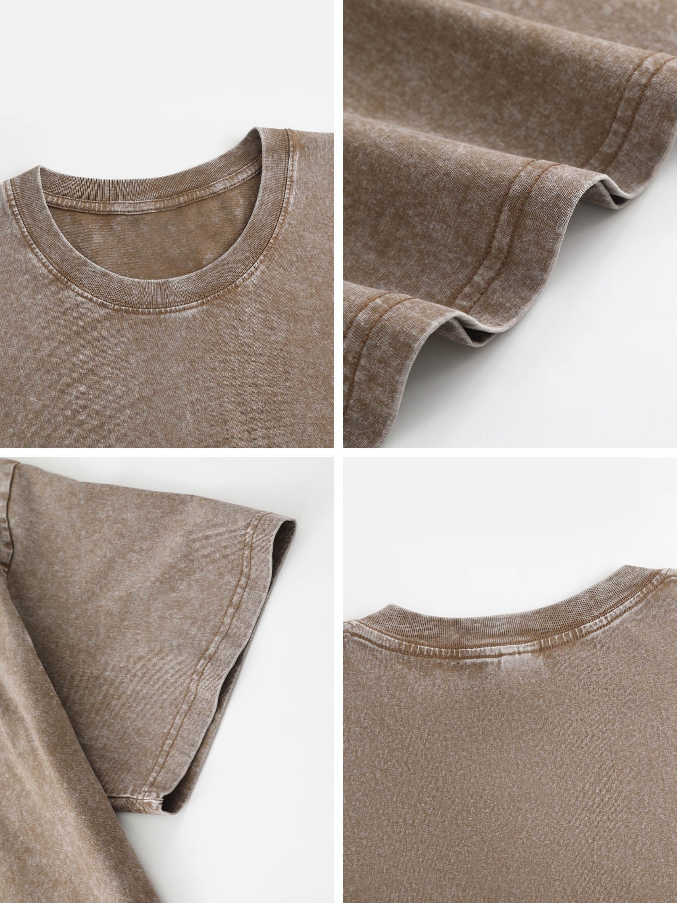 230gsm Heat Transfer Print 100% Cotton Pre-washed T-shirt, Front Print, Coffee Brown