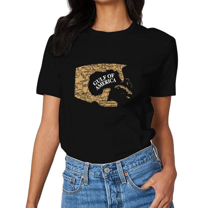 Inkmay Casual Cotton T-shirt Map Of Gulf Of America Unisex T-shirtPromotional Classic Fit T-Shirt
