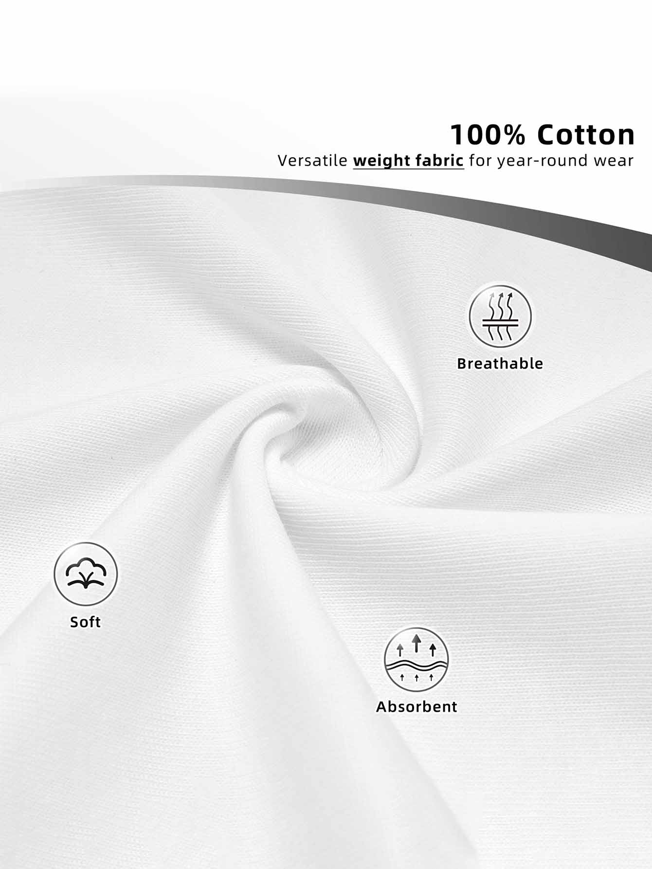 Custom adult heat transfer short-sleeved T-shirts white