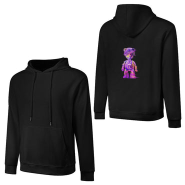 Inlex bear hooded pocket sweatshirt with back detailSimple EssentialFitHoodie