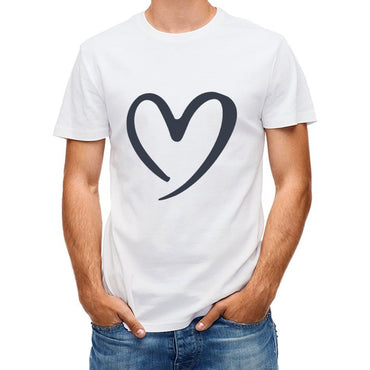 Inkmay Casual Cotton T-shirt Solid Navy Background With White Square Unisex T-shirtMade-to-Order Midweight T-Shirt