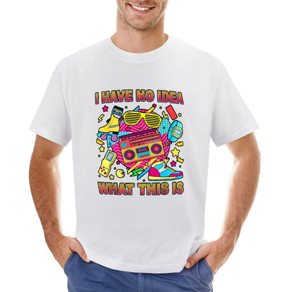 Inkmay Casual  Cotton T-shirt Bright Retro Design With Bold Colors Unisex T-shirtEverydayComfort Modern T-Shirt