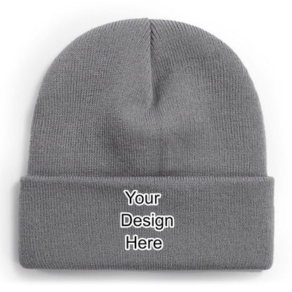Custom grey knit hat