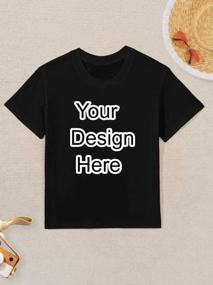 Custom Black Children's Heat Transfer T-Shirt