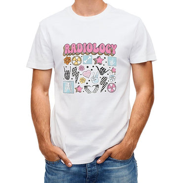 Inkmay Casual  Cotton T-shirt Radiology Stickers With Various Designs Unisex T-shirtSlim Fit Long Lasting T-Shirt
