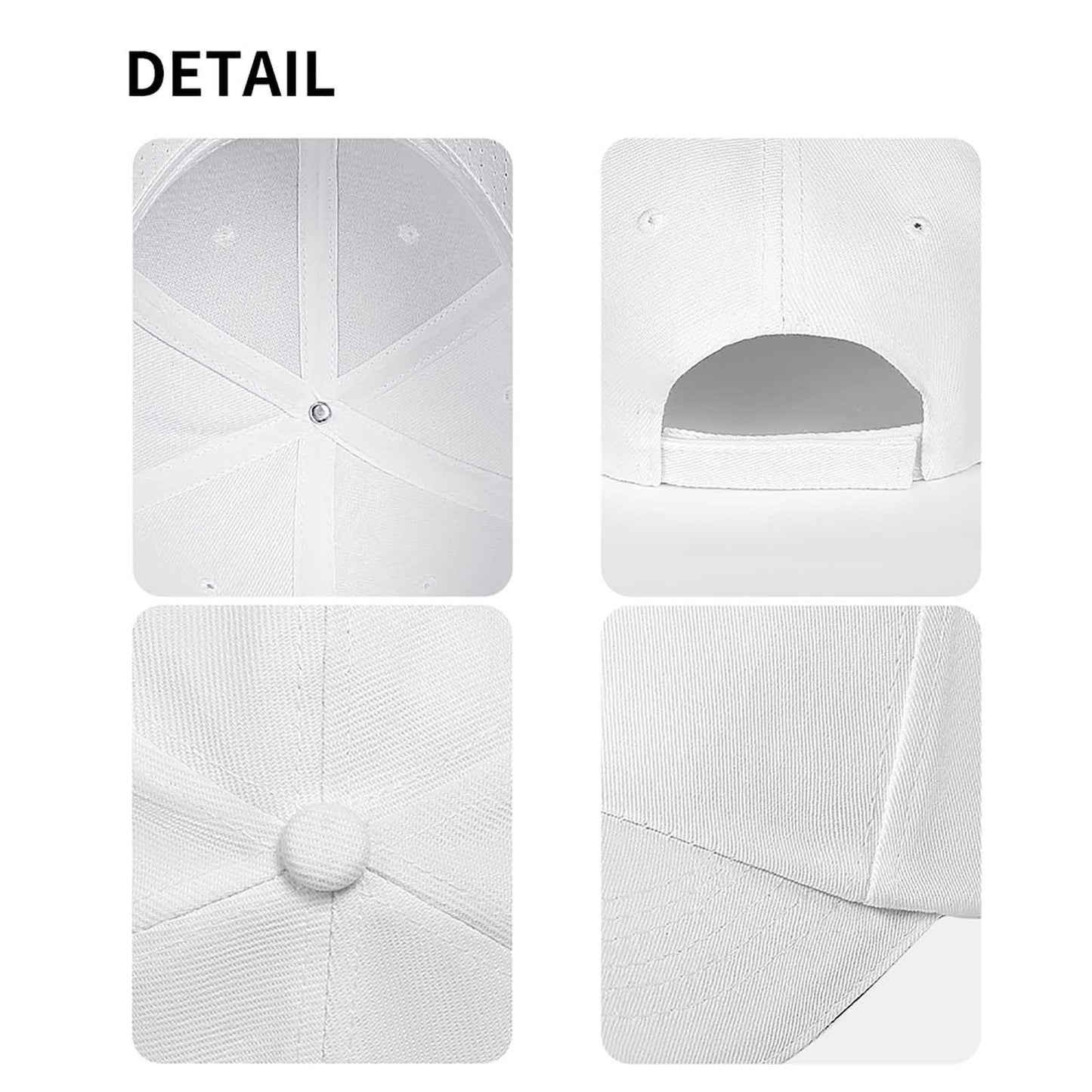 Custom white sandwich baseball cap