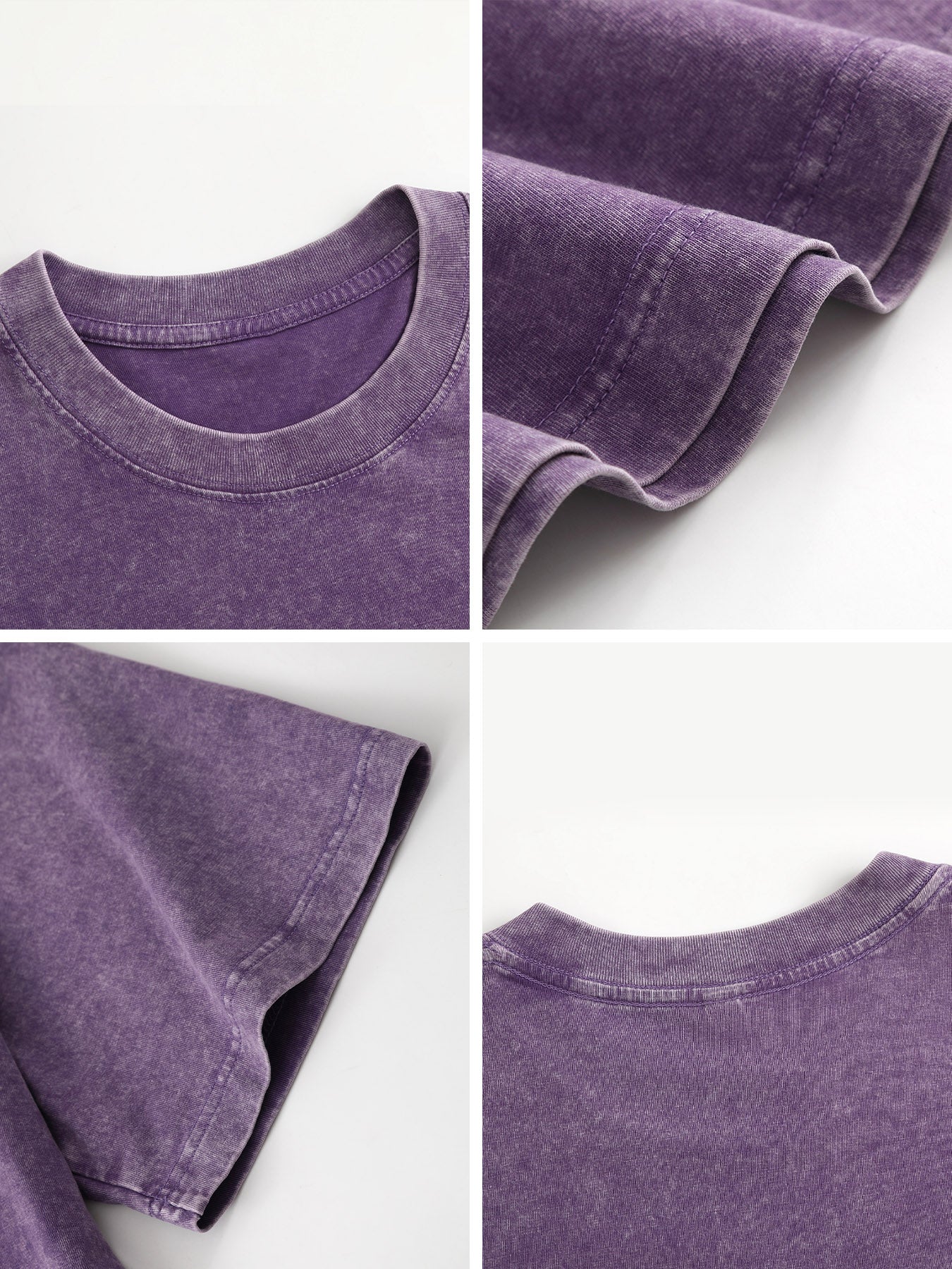 230gsm Heat Transfer Print Canvas Cotton Pre-washed T-shirt, Front Panel Print, Deep Purple
