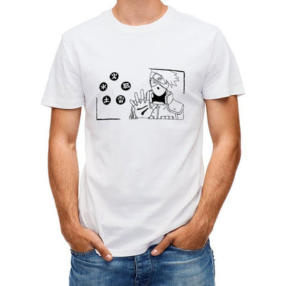 Inkmay Casual Cotton T-shirt Abstract Artwork With Bold Colors Unisex T-shirtEasyStyle Sharp T-Shirt