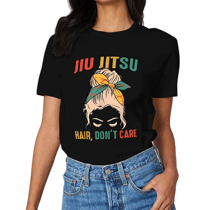 Inkmay Casual  Cotton T-shirt Hair Don T Care Jiu Jitsu Unisex T-shirtRegularFit LooseFit T-Shirt