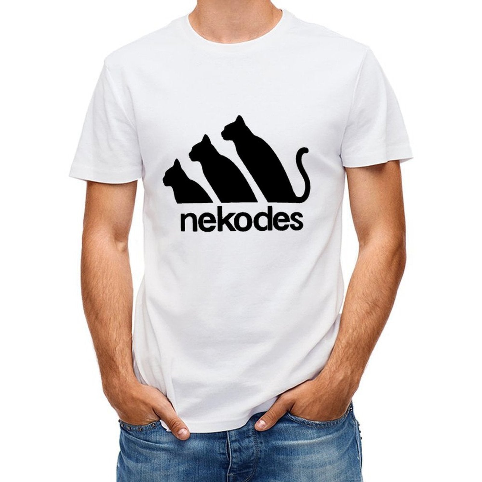 Inkmay Casual Cotton T-shirt Black Background With No Pattern Prints Unisex T-shirtEverydayFit StreetLine T-Shirt