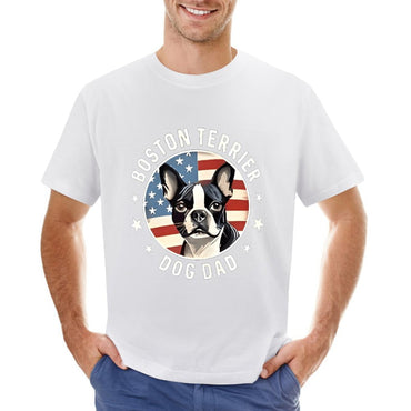 Inkmay Casual  Cotton T-shirt Bold Dog Face With Text Design Unisex T-shirtBold CleanCut T-Shirt