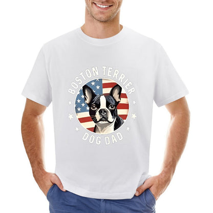 Inkmay Casual  Cotton T-shirt Bold Dog Face With Text Design Unisex T-shirtBold CleanCut T-Shirt
