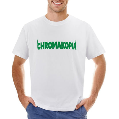 Inkmay Casual  Cotton T-shirt Solid Green Background No Pattern Prints Unisex T-shirt