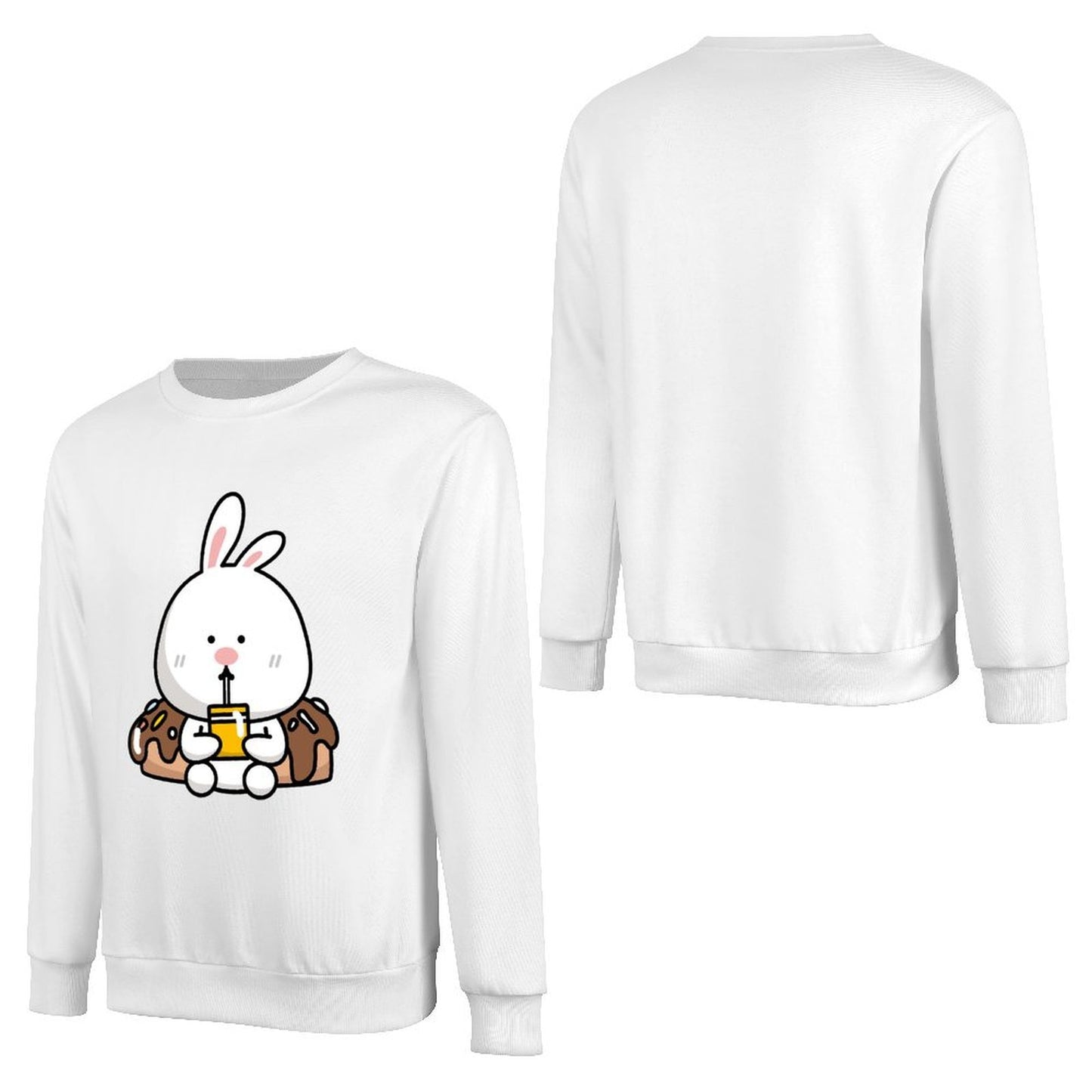 Front Patterned Long Sleeve TopCrisp Print Relaxed Fit