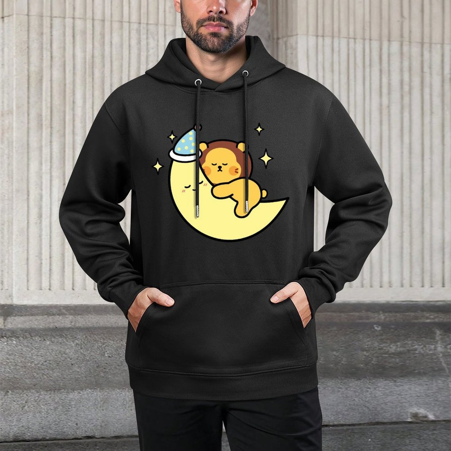 Neutral Vibrant Colors Front Graphic Hoodies