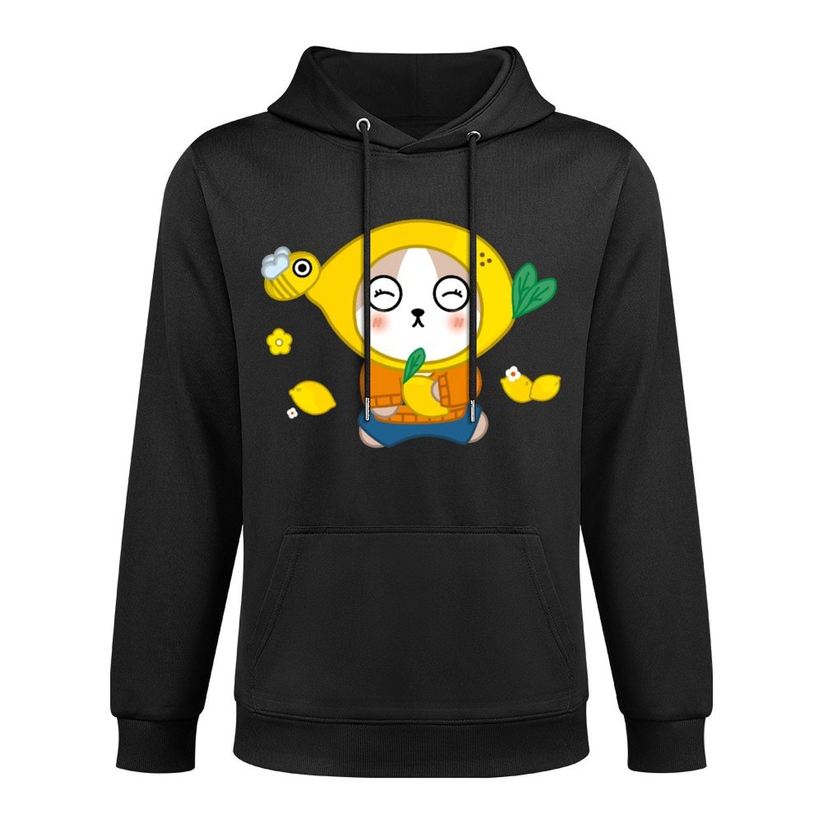 Solid Regular Front Graphic Hoodies