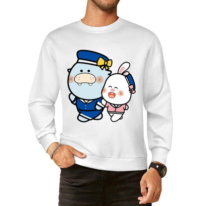 Front Patterned Long Sleeve TopRecycled Casual