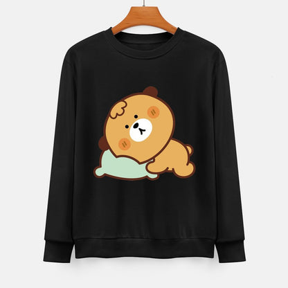  Front Patterned Long Sleeve TopLifestyle Easy-Care