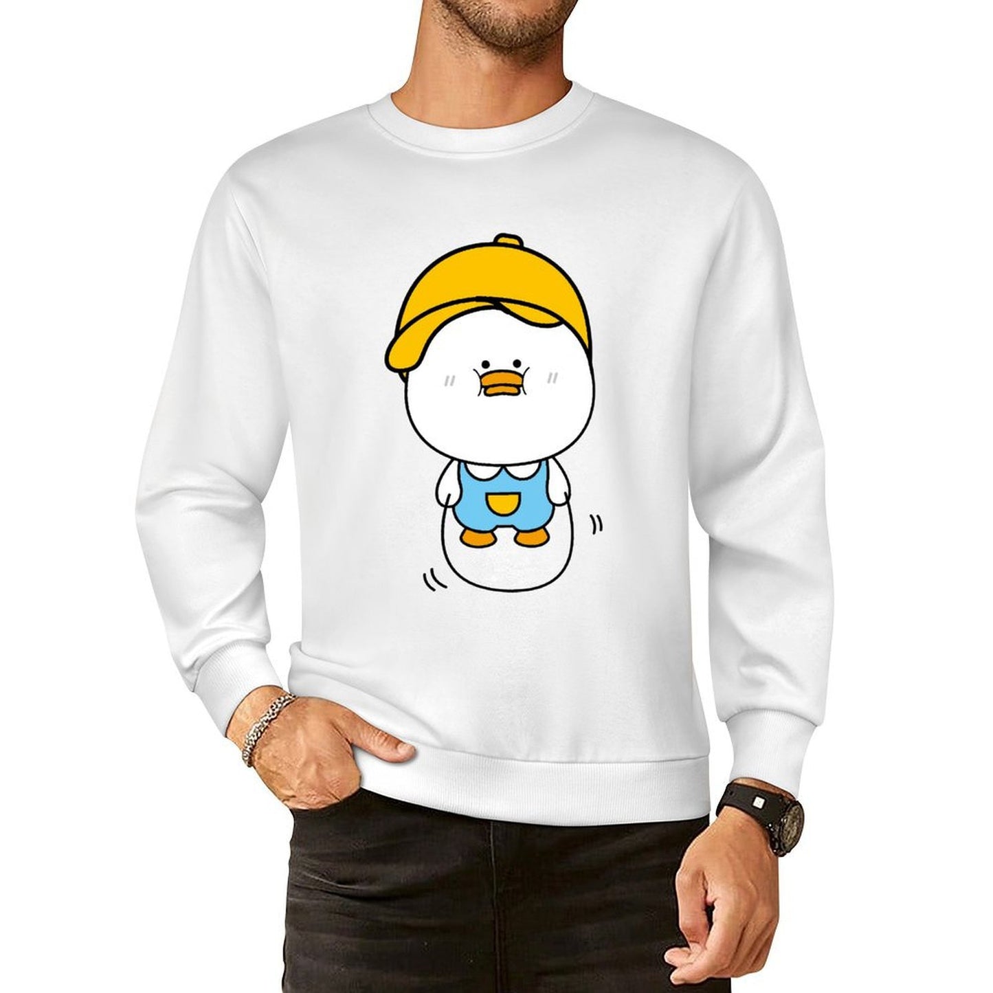 Front Patterned Long Sleeve TopRegular ComfortFit