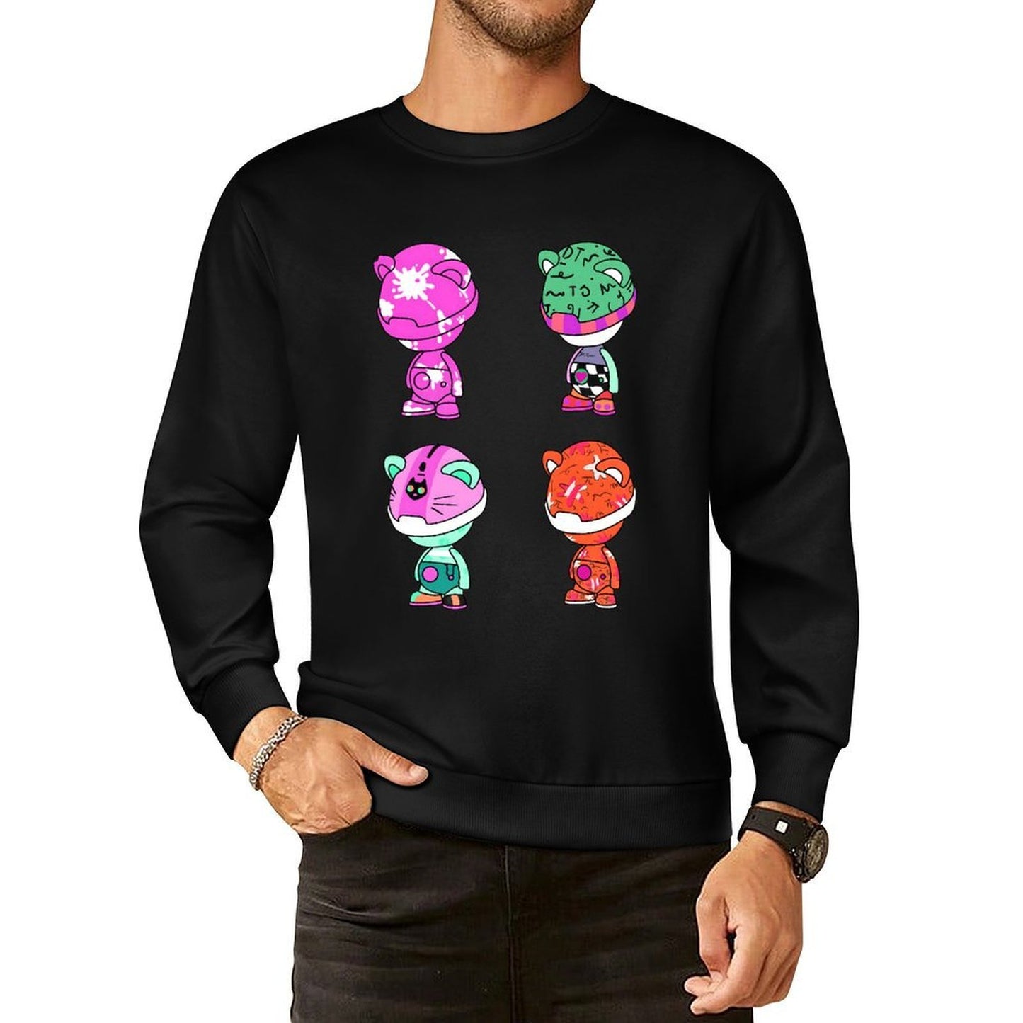 IPIB 250g Crew Neck Long Sleeve Sweatshirt Front GraphicCrew Neck Long Sleeve Sweatshirt6000074-3