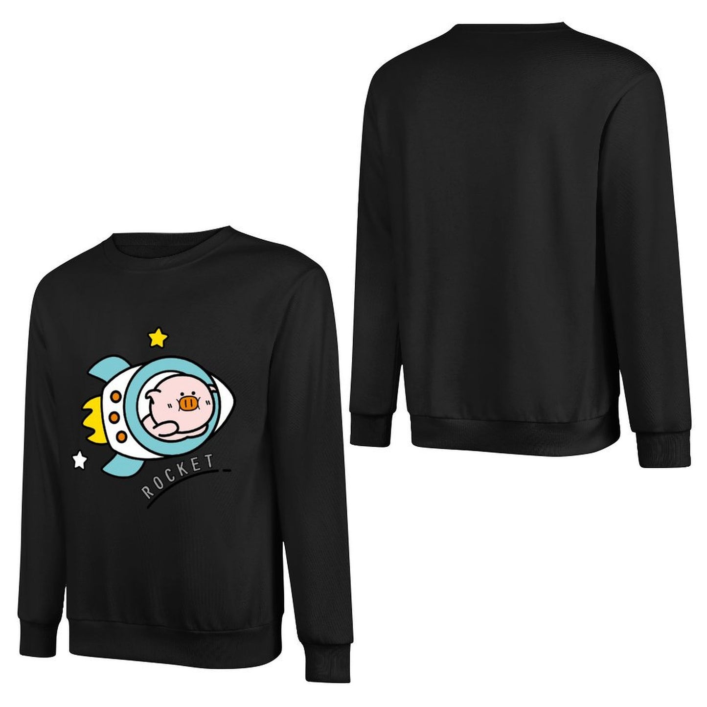 Front Patterned Long Sleeve TopComfortFit Relaxed Fit