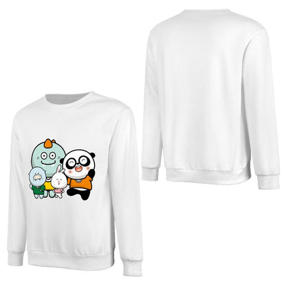 Front Patterned Long Sleeve TopCrewneck Sport