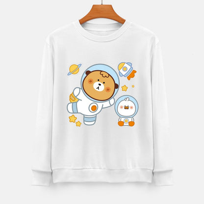 Front Patterned Long Sleeve TopFresh AllSeason