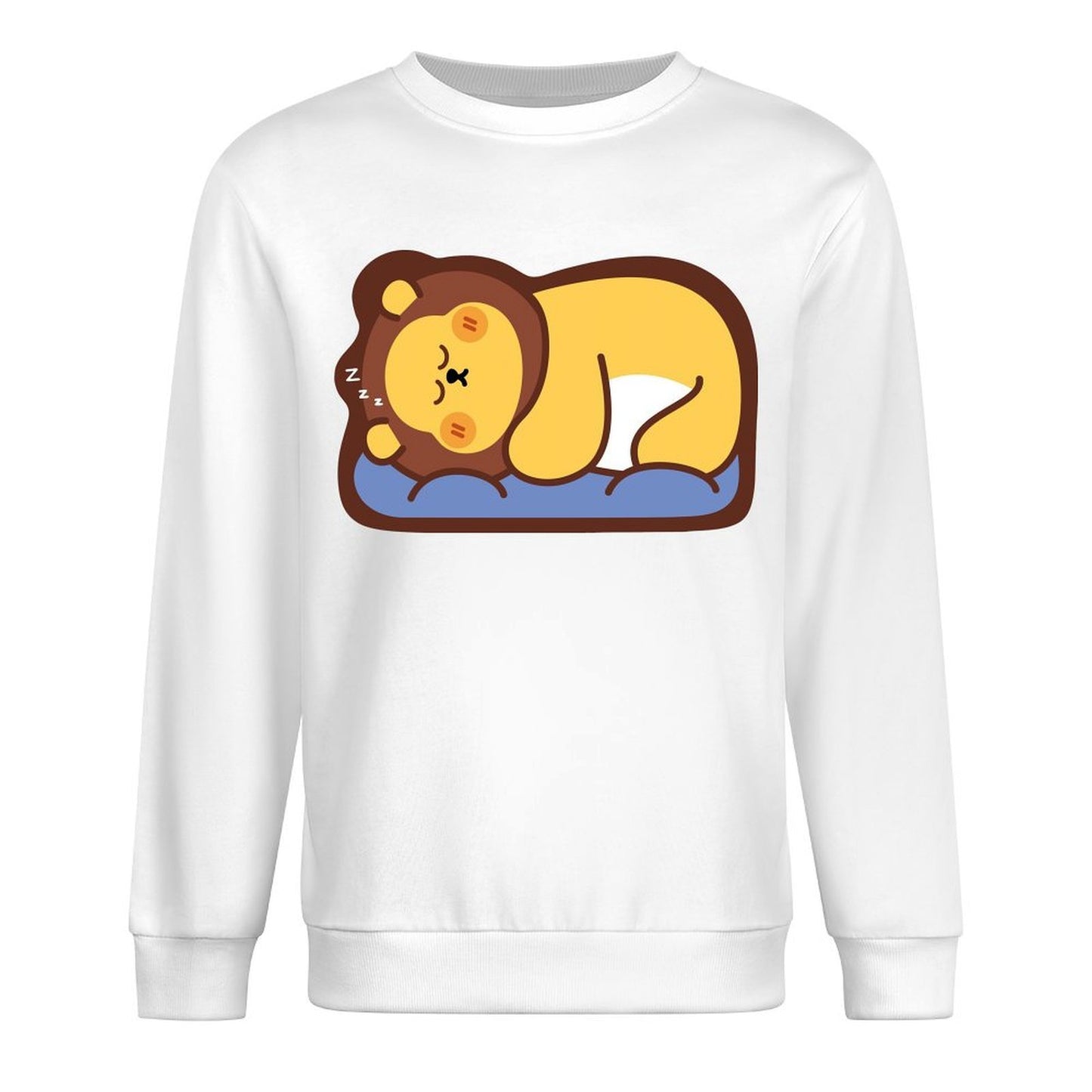 Front Patterned Long Sleeve TopEssential Crewneck