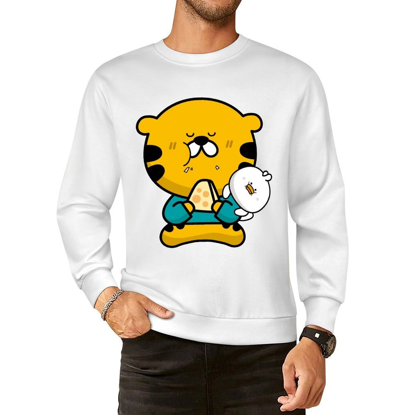 Front Patterned Long Sleeve TopVintage PremiumSeries