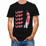Inkmay Casual  Cotton T-shirt Wop Wop Pattern Print On Fabric Unisex T-shirtTimeless Heavyweight T-Shirt