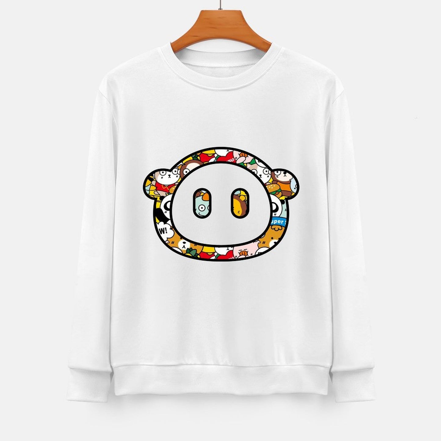 Front Patterned Long Sleeve TopBatch-Printed Moisture-Wicking