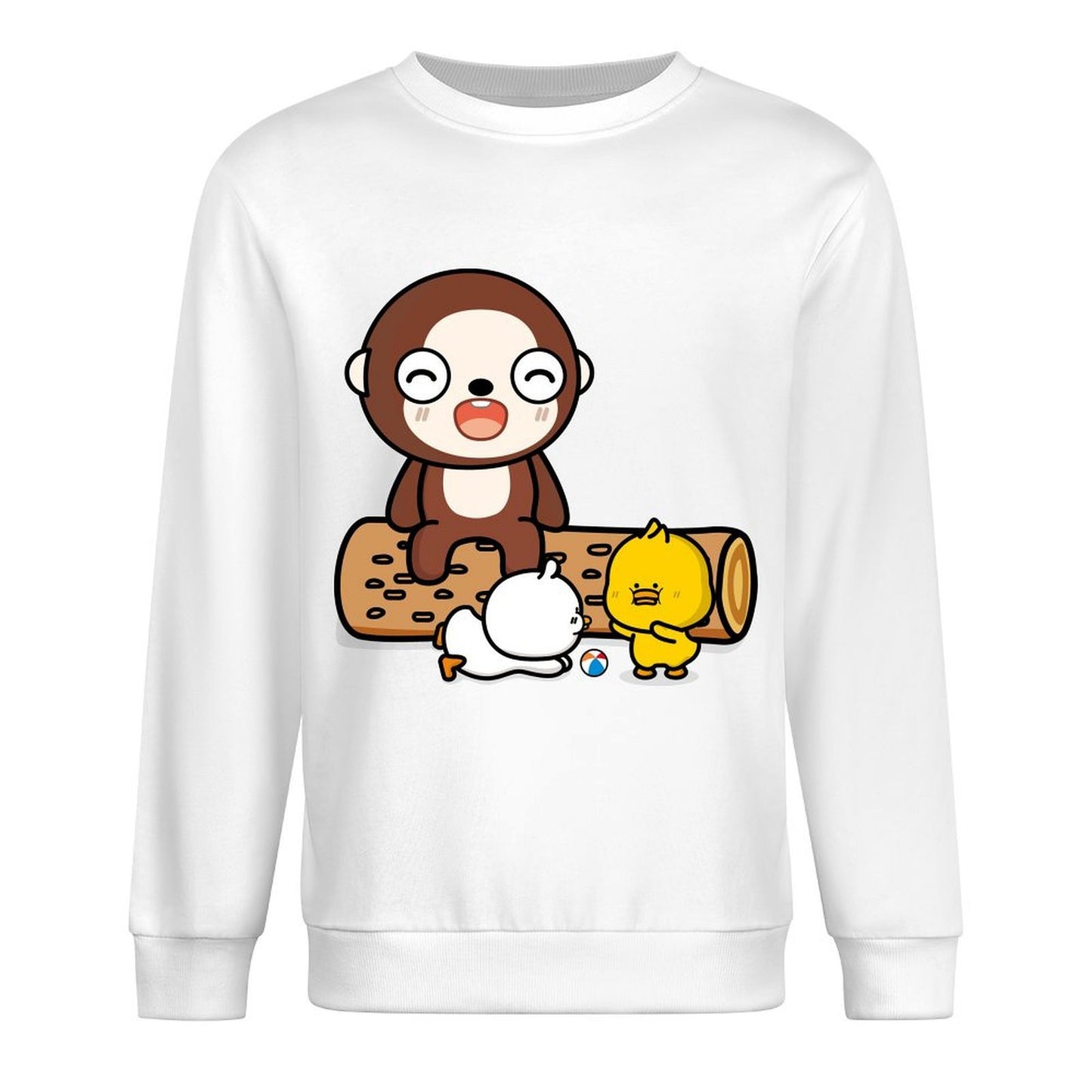 Front Patterned Long Sleeve TopWrinkle-Free Relaxed Fit