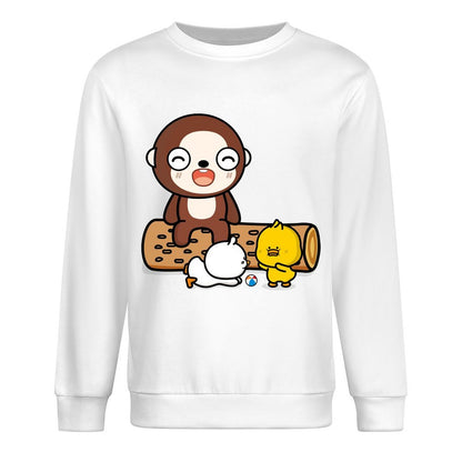 Front Patterned Long Sleeve TopWrinkle-Free Relaxed Fit