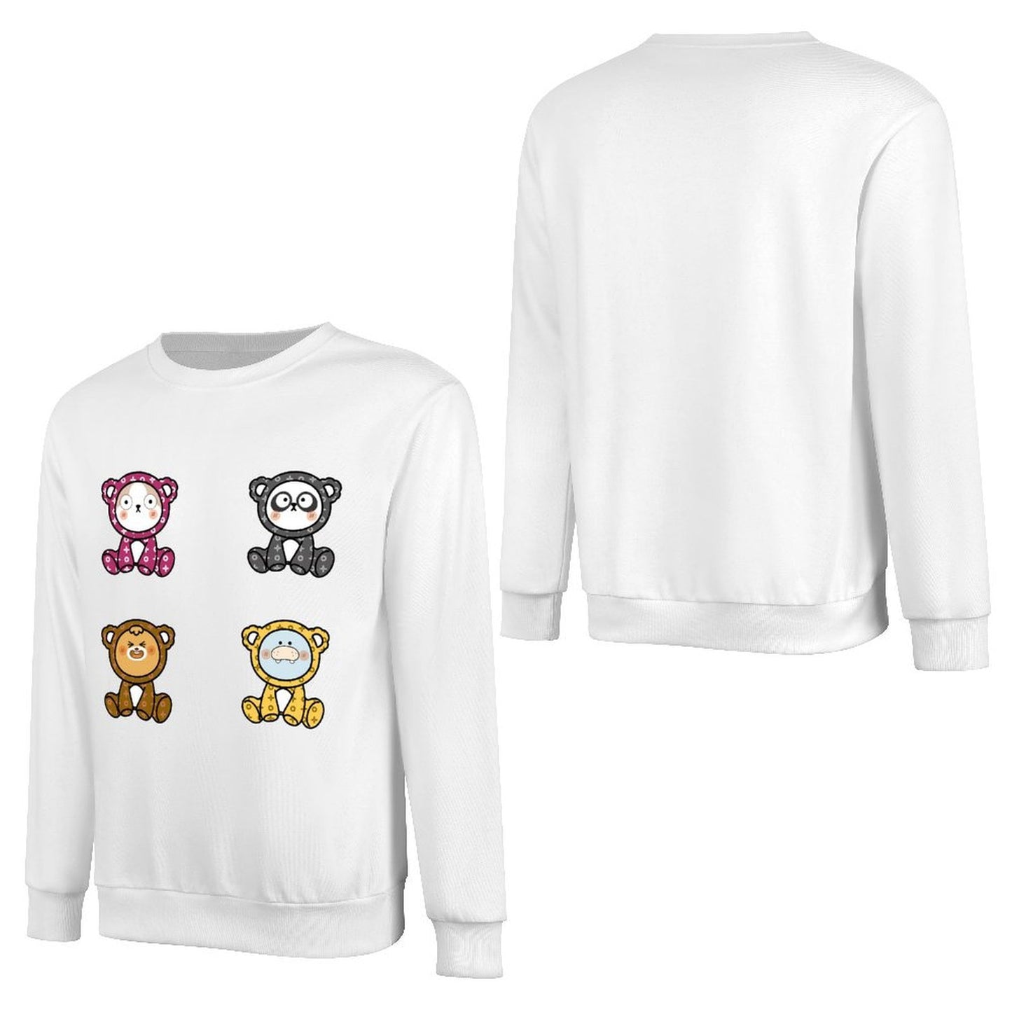 Front Patterned Long Sleeve TopSoftFeel Basic