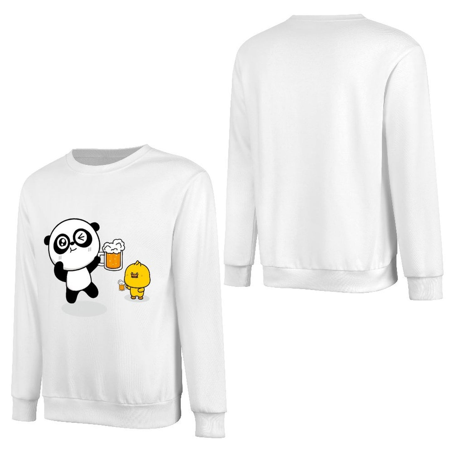 Front Patterned Long Sleeve TopSleek Cotton