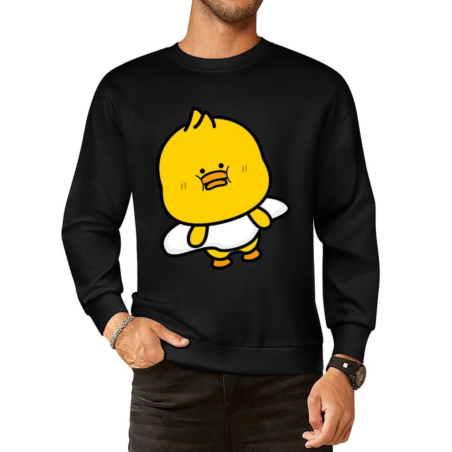 Front Patterned Long Sleeve TopClassic Fit Urban