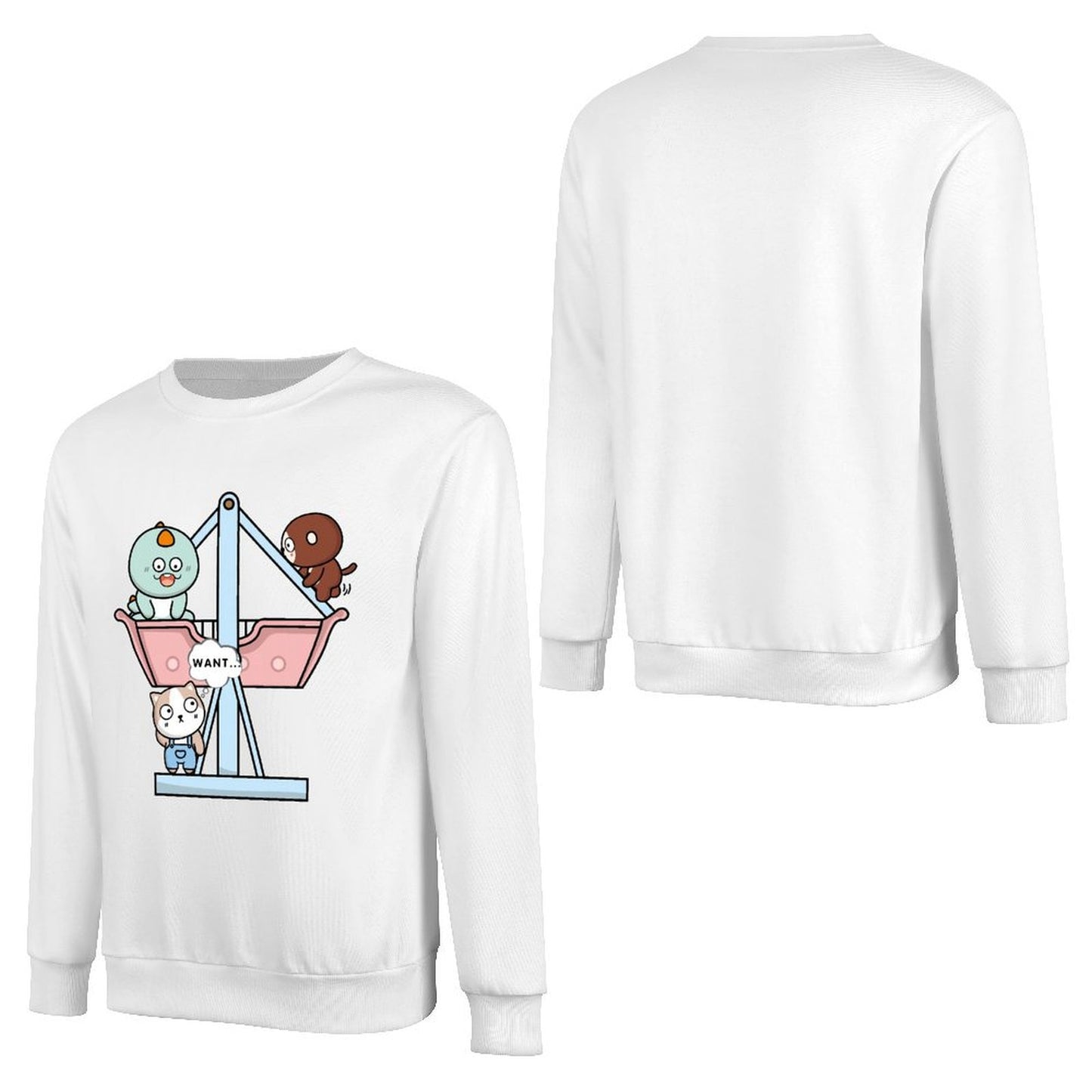 Front Patterned Long Sleeve TopColorfast Strong