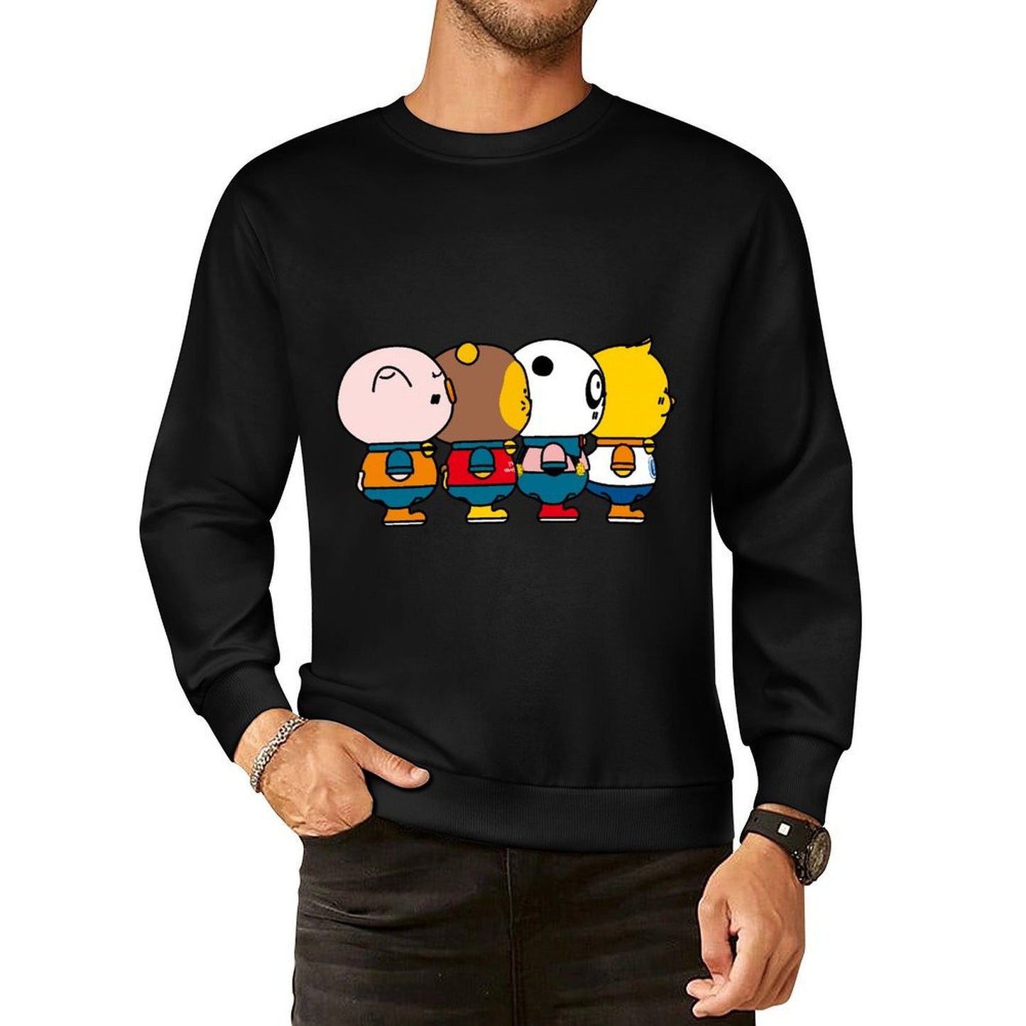 Front Patterned Long Sleeve TopDaily Reliable