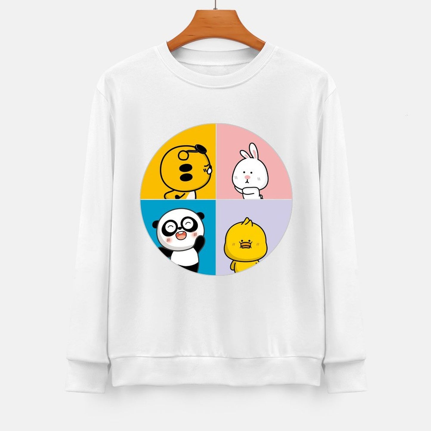 Front Patterned Long Sleeve TopSoftWear Neutral