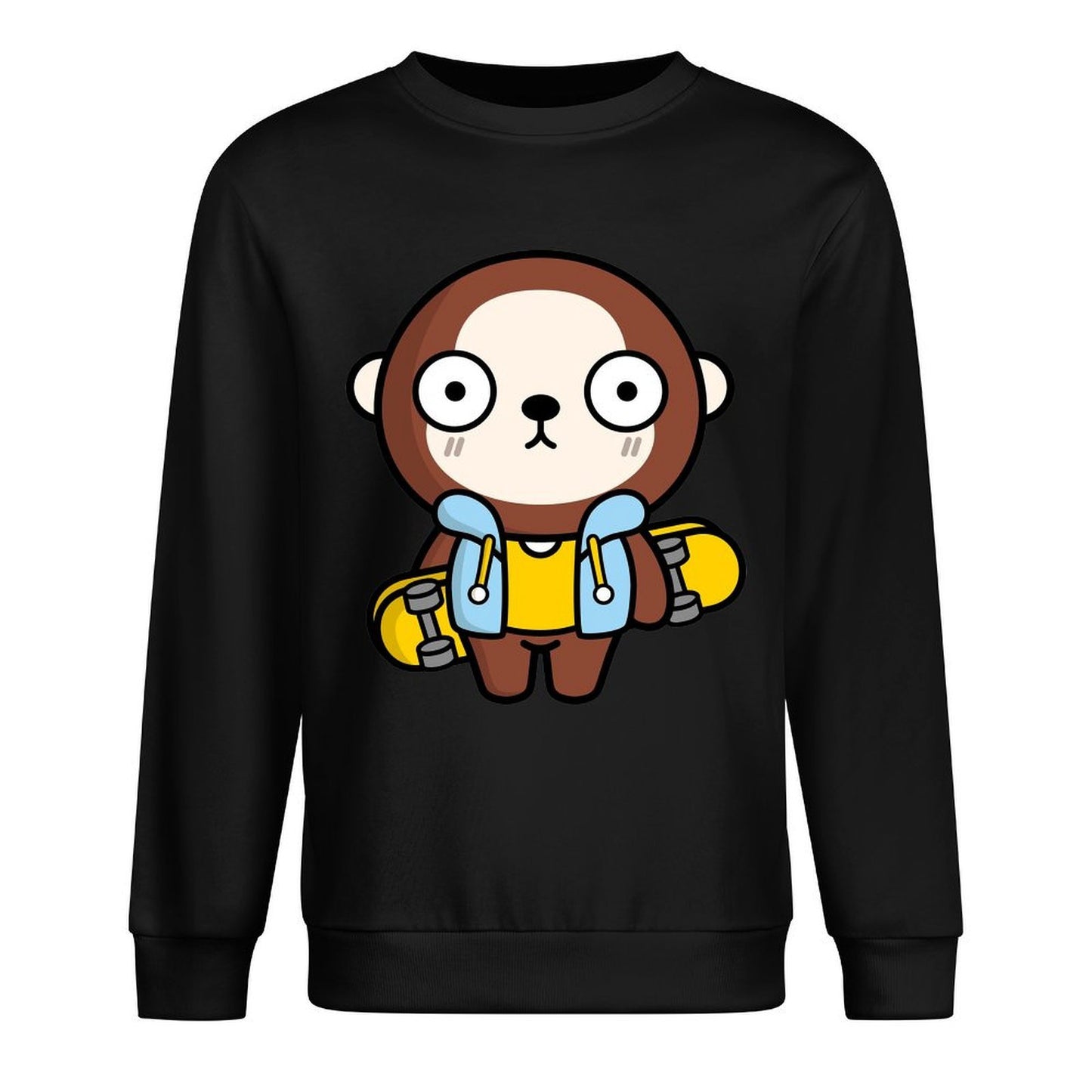 Front Patterned Long Sleeve TopBold Fade-Proof