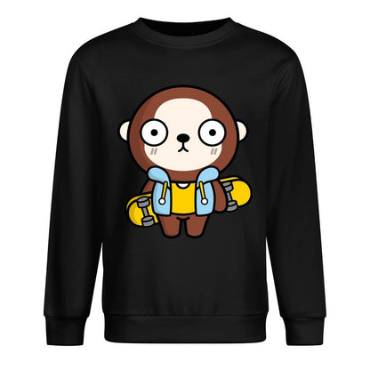 Front Patterned Long Sleeve TopBold Fade-Proof